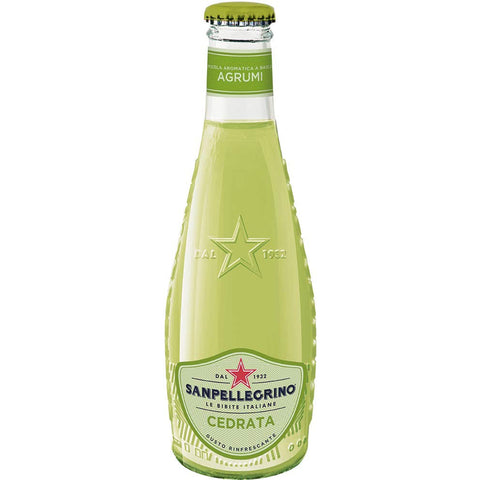 San Pellegrino Flasche Cedrata soda 20 cl citron Limonade Zeder soft drink italienisch Original