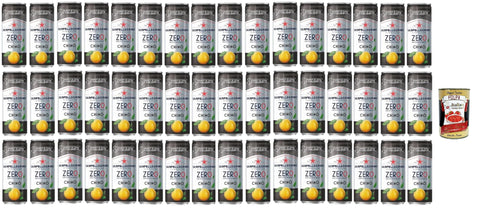 San Pellegrino Limonade Chinotto Zero dosen ohne Zucker 24x 33cl Limonade orange with no added sugar + Italian Gourmet polpa 400g