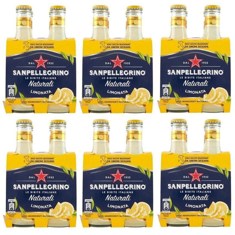 San Pellegrino SanPellegrino 24er-Pack San Pellegrino Limonata Naturali Erfrischungsgetränk Limonade mit Italienische Zitronensäfte Einweg-Glasflasche 20 cl