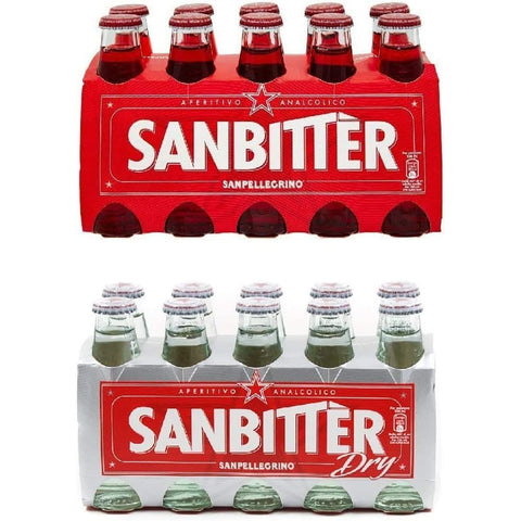 San Pellegrino Prosecco San Pellegrino Sanbitter 10x 100ml Original italienisch inkl. Sanbittèr weiss dry 10 x 10cl. Aperitif Sanbitter Italian Antipasti duoset 8022180032963