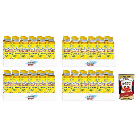 Sant'anna Santhè al Limone,Eistee mit Zitrone,Erfrischendes Erfrischungsgetränk,Glutenfrei,330 ml Einweg PET Flasche + vItalian Gourmet Polpa di Pomodoro 400 g Dose italienisch Original