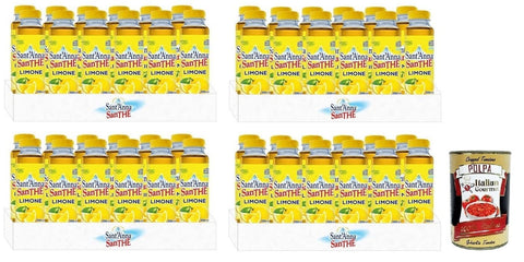 Sant'anna Santhè al Limone,Eistee mit Zitrone,Erfrischendes Erfrischungsgetränk,Glutenfrei,330 ml Einweg PET Flasche + vItalian Gourmet Polpa di Pomodoro 400 g Dose italienisch Original