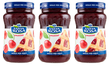 Santa Rosa Confettura Amarene Sauerkirschmarmelade Marmelade Konfitüre ideal für Desserts Glasgefäß von 600 g italienisch Original