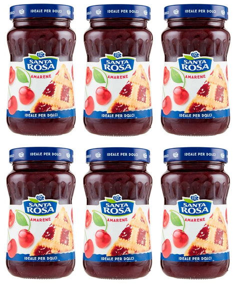 Santa Rosa Confettura Amarene Sauerkirschmarmelade Marmelade Konfitüre ideal für Desserts Glasgefäß von 600 g italienisch Original