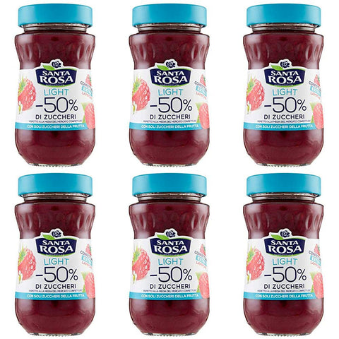 Santa Rosa Light Lamponi Himbeeren Marmelade Konfitüre 50% Zucker 260 g Konfitüren italienisch Original