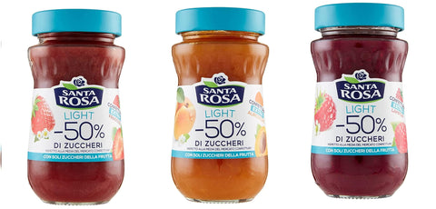 Santa Rosa Konfitüren Testpaket Santa Rosa Light Fragole Lampone Albicocca Erdbeeren Himbeere Aprikose Marmelade Konfitüre -50% Zucker 3x 260g 80908807