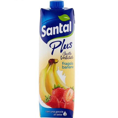 Santal Fruchtsaft MHD 27/08/2023 Parmalat Santal Plus Succo di Frutta Fragola e Banana Erdbeere und Banane Fruchtsaft mit einem Tropfen Milch  1000ml 8002580040188