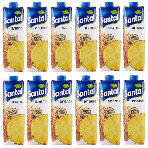 Santal Parmalat I Classici Succo di Frutta Ananas Fruchtsaft 100% Natürlichen Ursprungs Erfrischendes 12x1000ml Original italienisch