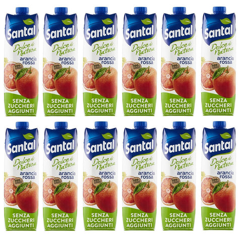 Santal Parmalat Succo di Frutta Arancia Rossa Dolce di Natura Zero Zuccheri Aggiunti Blutorange Fruchtsaft Null Zuckerzusatz Erfrischendes Erfrischungsgetränk Tetrapack 1000 ml italienisch Original