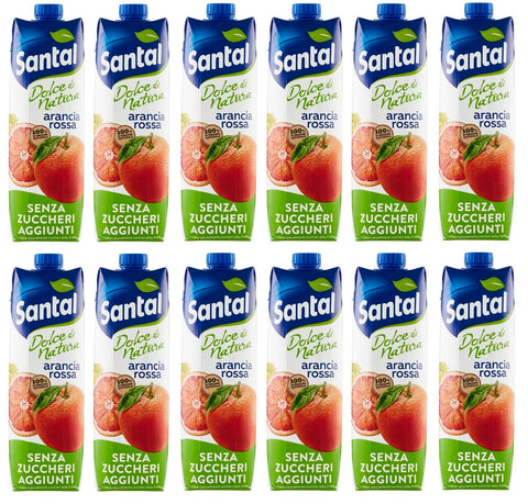 Santal Parmalat Succo di Frutta Arancia Rossa Dolce di Natura Zero Zuccheri Aggiunti Blutorange Fruchtsaft Null Zuckerzusatz Erfrischendes Erfrischungsgetränk Tetrapack 1000 ml italienisch Original