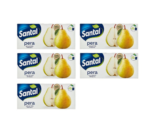 Santal Fruchtsäfte 5x Santal pera con varietà Williams Getränk aus Birnenpüree und Saft aus Konzentrat, mit Vitaminen 3 x 200 ml SONDERANGEBOT 8002580300046