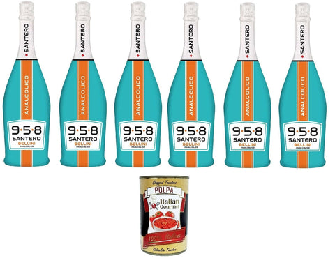 Santero 958 Bellini 0% Alkoholfrei 6x 750 ml Sekt italienisch Original