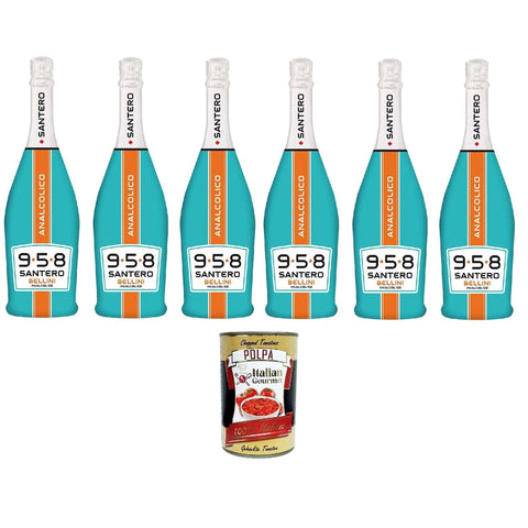 Santero 958 Bellini 0% Alkoholfrei 6x 750 ml Sekt italienisch Original
