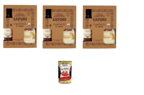 Sapori Desserts 3x Sapori Confezione Cantucci E Vin Santo Cantucci- und Vin Santo-Paket 175gr + Italian Gourmet polpa 400g 8002590064327
