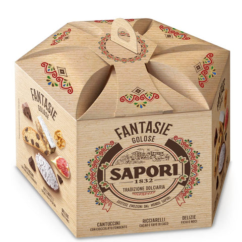 Sapori Fantasie Golose Reiche Auswahl an Backwaren Italienische Weihnachtsspezialitäten Packung 367 g italienisch Original Schokolade