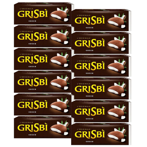 sarcia.eu Kekse MATILDE VICENZI Grisbi Cocco - Italienische Biskuits mit Kokosnussfüllung 150g x 12 Pakete 5905141672343