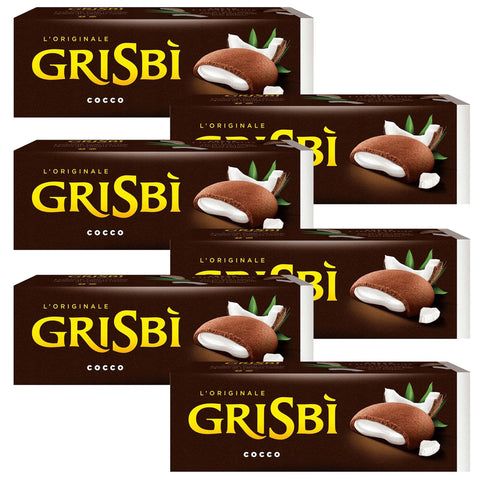 sarcia.eu Kekse MATILDE VICENZI Grisbi Cocco - Italienische Biskuits mit Kokosnussfüllung 150g x 6 Pakete 5905141672336