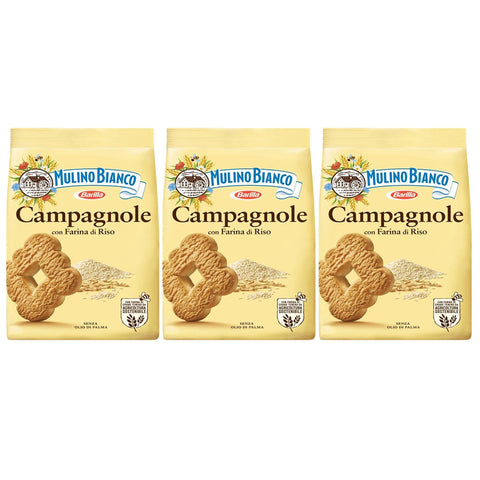 Mulino Bianco Campagnole Mürbeteigkekse mit Reismehl 700g (Campagnole, x3) Original italienisch