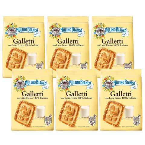 sarcia.eu Kekse MULINO BIANCO Galletti - Mürbeteigkekse mit Zucker 350g x 6 Pakete 5905141652505