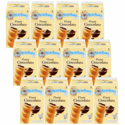 Mulino Bianco Italienische Kekse 330g (Flauti Ciocciolato, x12) Original italienisch