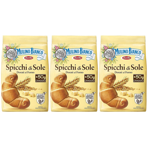 Mulino Bianco Spicchi di Sole - Croissant Butterkekse 400g x 3 Pakete Original italienisch