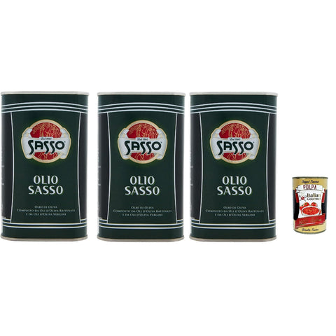 Sasso Olio Extra vergine D'oliva Natives Olive Olivenöl 3x 500 ml 100% Italienisch, Extra virgin oil Original