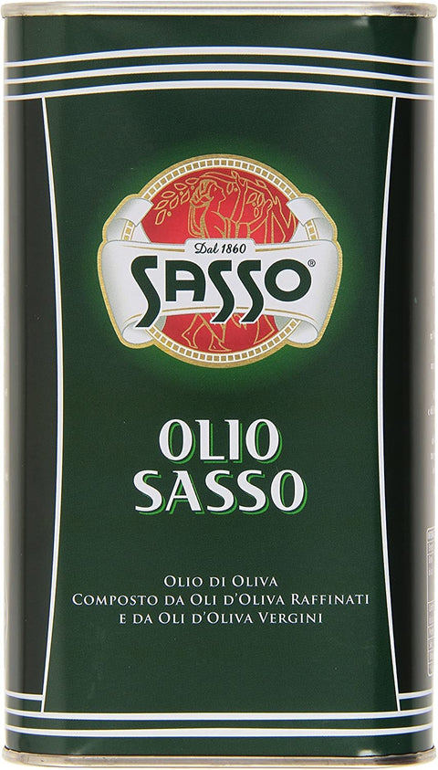 Sasso Oliven 6x Sasso Olio Extra vergine D'oliva Natives Olive Olivenöl 1 Lt 100% Italienisch 8002470029972