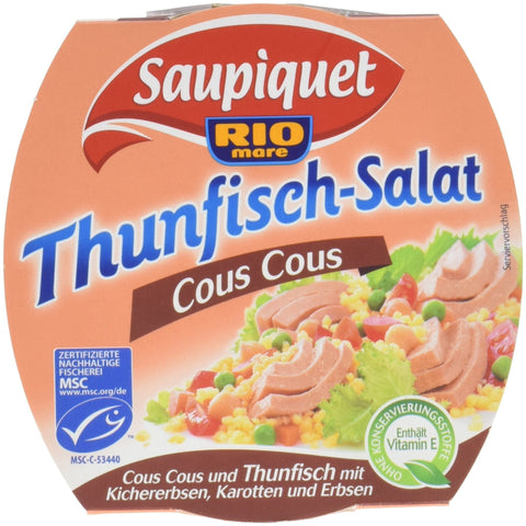 Saupiquet Fertiggerichte Saupiquet Thunfisch Salat Cous Cous, 6er Pack (6 x 160 g) 3165950580891