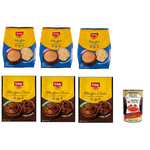 Schar Abgepackte Gebäckstücke Schar Testpaket SCHAR Muffins Gluten Free Cakes kuchen Glutenfrei 6x 225 G italienisch Original 8008698041222