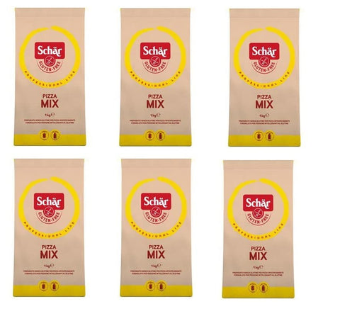 Schar Brot 6x Schar Farina Pizza Mix Mehl Glutenfreies Mehl Pizzamischung für Pizza Glutenfrei 1Kg 8008698030448