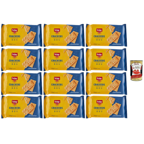 Schar Crackers senza Glutine, Glutenfreie Cracker. Speziell für Menschen mit Glutenunverträglichkeit entwickelt, 12x 210 g italienisch Original