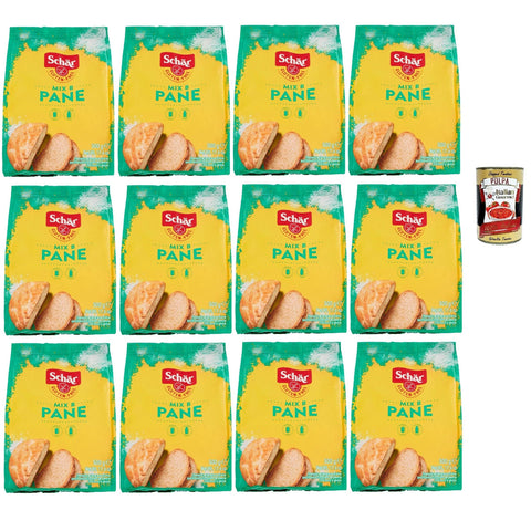 Schar Schär Mix Pane - Mix B Preparato per Pane e Impasti Lievitati senza Glutine, Mischen Sie für Brot, bereit zum gekochten, glutenfreien Teig, 12x500 g