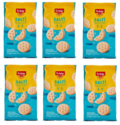 Schär Gluten Free Saltì leicht gesalzene Cracker glutenfrei kekse glutenfreies Produkt 175 g 6x italienisch Original
