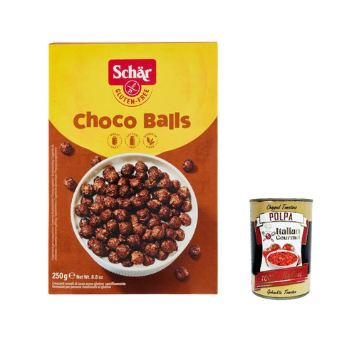 Schar Kaltes Müsli Schar Schär Gluten Free Milly Magic Cereali al Cacao Schokopops glutenfrei knusprige Kakao Cerealien 250 g 6x italienisch Original Müsli + kostenlos Polpa 400 g 8008698007709