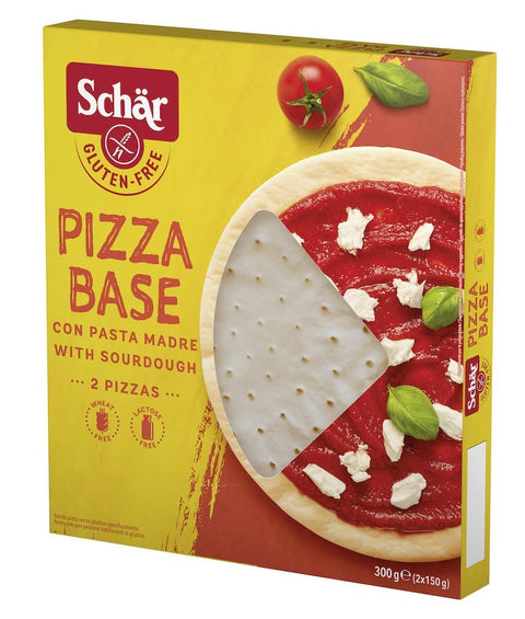 Schär Käse auf Pflanzenbasis Schar Pizza Base con Pasta Madre Senza Glutine, 2 x 150g 8008698002025