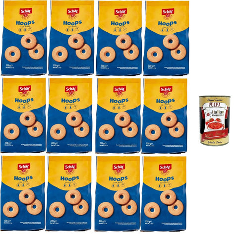 Schar Kekse Schar Schär Hoops biscotti senza glutine Hoops Kekse mit Honig glutenfrei 12x200gr italienisch Original 8008698045497