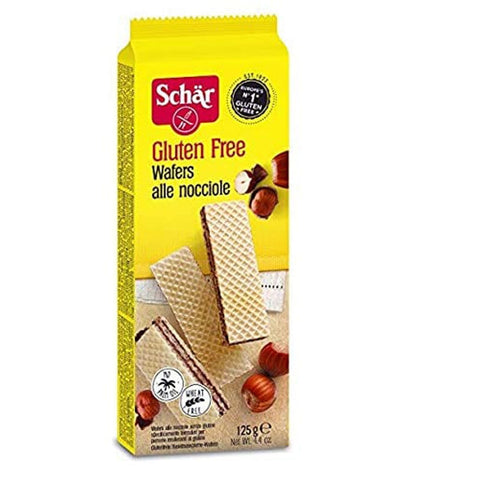 Schar Kekse Schar Wafers alle nocciole Gluten Free Wafer mit Haselnüssen Glutenfrei 125g italienisch Original 8008698001929