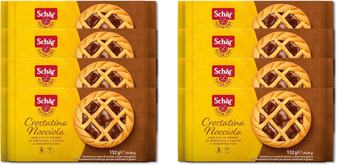 Schar Schär Crostatine alla Nocciola Haselnusstorten süße Snacks glutenfrei 8x 152g italienisch Original
