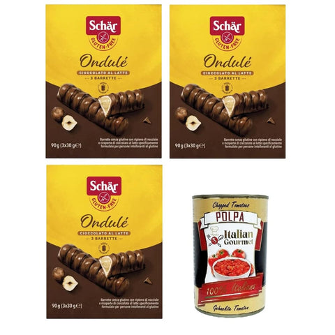 Schar Müsliriegel Schar Ondulè Riegel mit Haselnussfüllung überzogen mit Milchschokolade 3x90gr italienisch Original 8032804040014