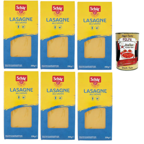 Schar Senza Glutine Lasagna, Glutenfrei Pasta nudeln, gluten free pasta, 6x 250 g Nudeln & Pasta italienisch Original