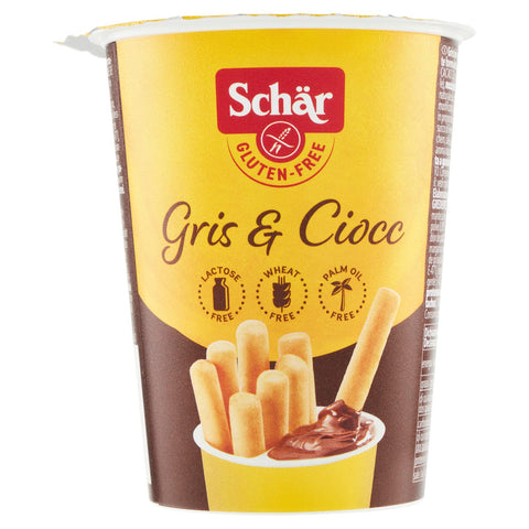 Schar Gris & Ciocc Grissini con crema al cioccolato senza glutine Glutenfreie Grissini mit Kakaocreme 6x 52 g italienisch Original