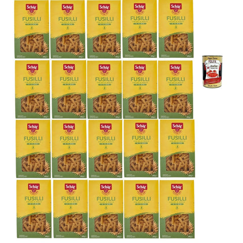 SCHÄR Senza Nudeln & Pasta SCHÄR Senza Glutine Fusilli Glutenfrei Pasta mit 20% Hirse gluten free pasta 20x500 g italienisch Original + kostenlos polpa 400 g 8032804040014