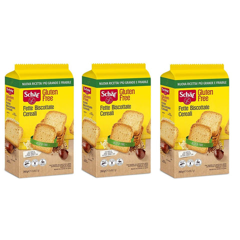 Schär Fette Biscottate Cereali Gluten Free Zwieback mit Müsli Gluten-frei 260g 3x Original italienisch