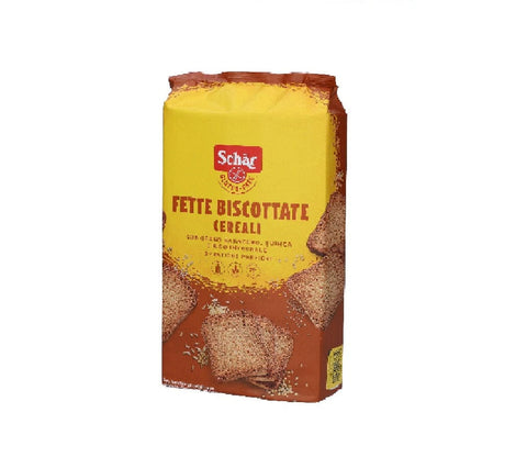 Schar Zwieback MHD 12/01/2024 Schar Fette Biscottate ai cereali  Senza Glutine Glutenfreie Müsli-Toasts 260g 8008698028629