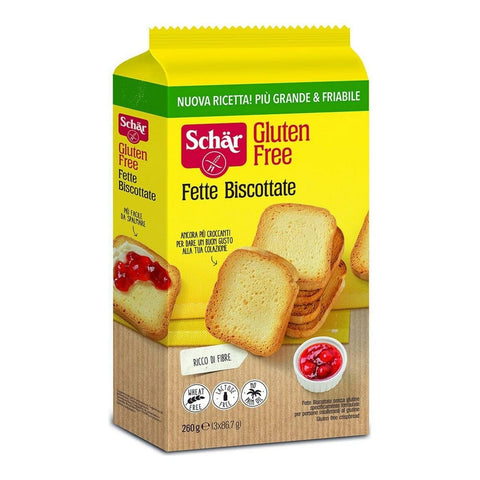 Schär Zwieback Schär Fette Biscottate Senza Glutine Zwieback gebackenem Brot 260 g Glutenfrei italienisch Original 8008698028551