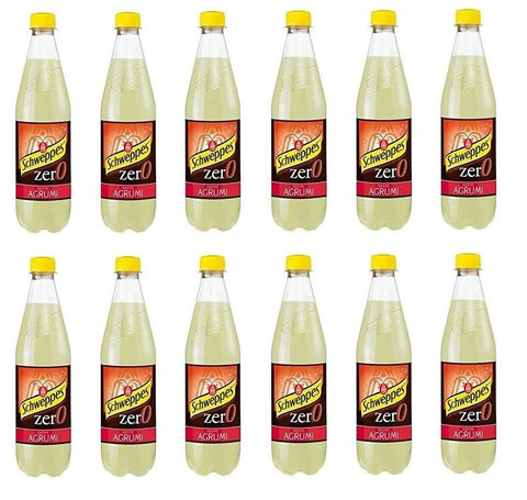 Schweppes Limonade 12 x Schweppes Zero Agrumi Zitrus-Limonade ohne Zucker PET 1lt erfrischend 8014396003271