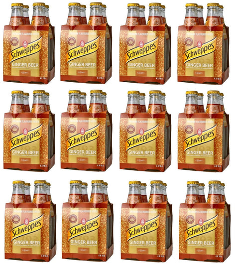 Schweppes Ginger Beer Kohlensäurehaltiges Erfrischungsgetränk mit Ingwergeschmack (4 x 18 cl) italienisch Original