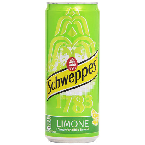 Schweppes Limone sleek, zitrone getönten Tonic erfrischend soft drink 24x33cl Original italienisch Getränk