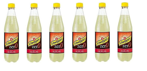 Schweppes Zero Agrumi Zitrus Limonade ohne Zucker PET erfrischend 6x0,6l Original italienisch Getränk