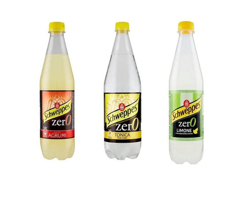 Schweppes Tonic Water Testpaket Schweppes Zero ohne zucker Erfrischend alkoholfreies Getränk Zitrone Zitrusfrüchte Tonic-Wasser 36x600ml 8014396003271